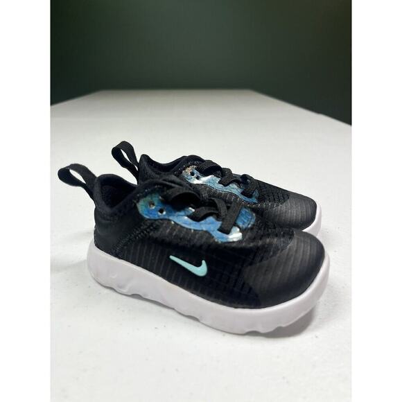 Nike Lucent Toddler Black Blue Sneaker Toddler Size 4C - Picture 2 of 6